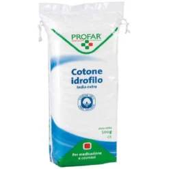 Profar Cotone Idrofilo per Medicazione e Cosmesi, 500g