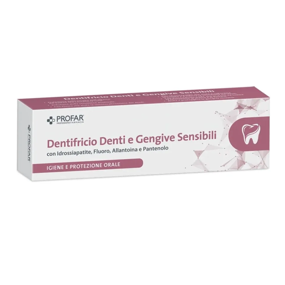 Profar Dentifricio Denti e Gengive Sensibili Dentifricio per la sensibilità dentinale, 75 ml