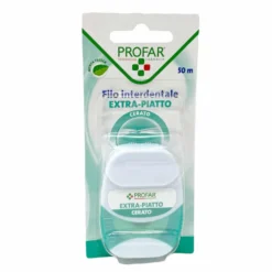 Profar Filo Interdentale Extra-Piatto Cerato 50m Menta Fresca, 1 Pezzo