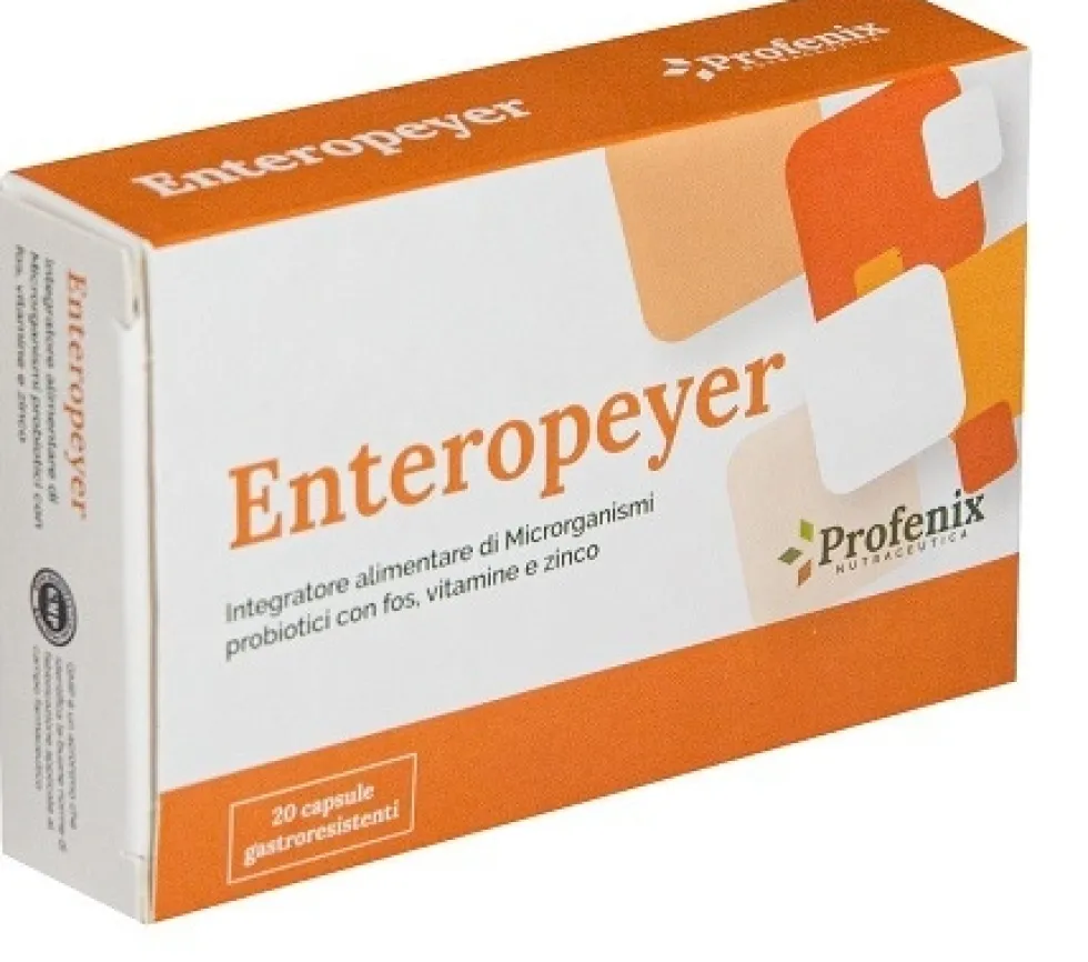 Profenix Enteropeyer - Probiotico per l'intestino in capsule riboflavina Profenix, 20 capsule