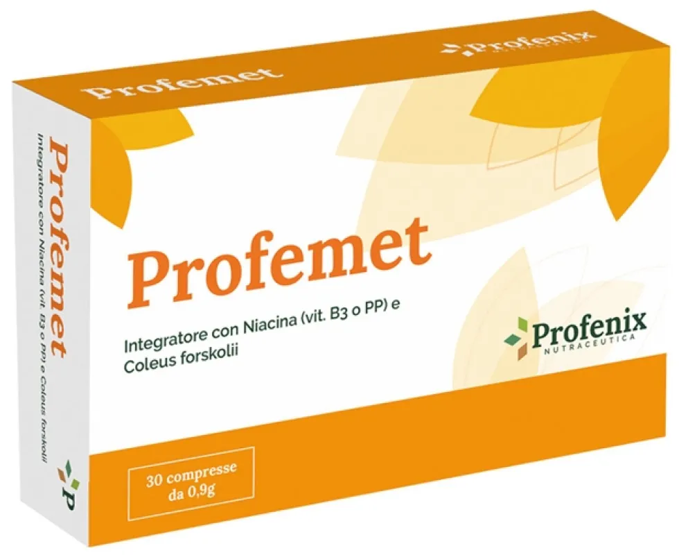 Profenix Profemet niacina 30cpr - Integratore alimentare per il colesterolo, 27 g