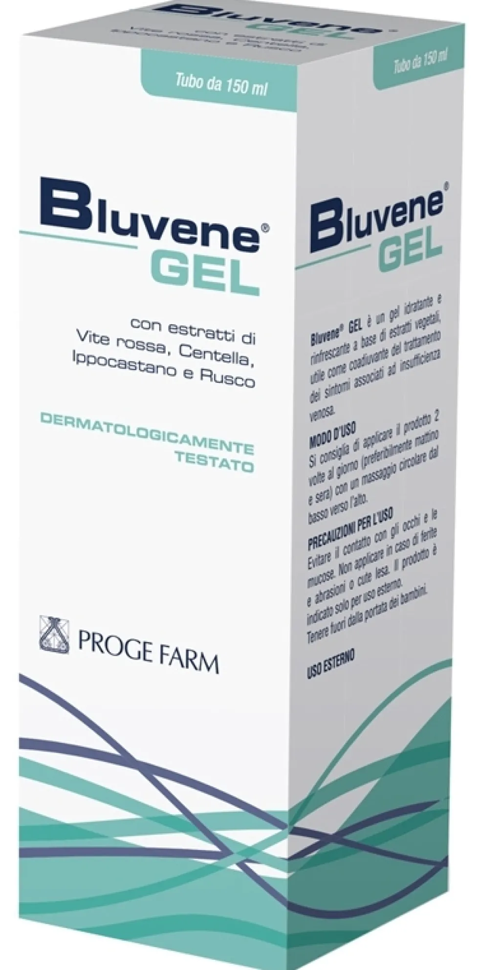Proge Farm Bluvene - Proge Farm gel idratante per l'insufficienza venosa, 150 ml