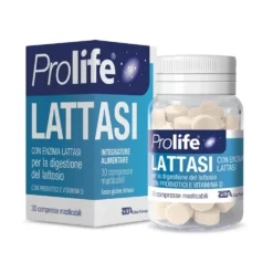 Prolife Lattasi - Integratore alimentare per la digestione del lattosio, 30 compresse masticabili