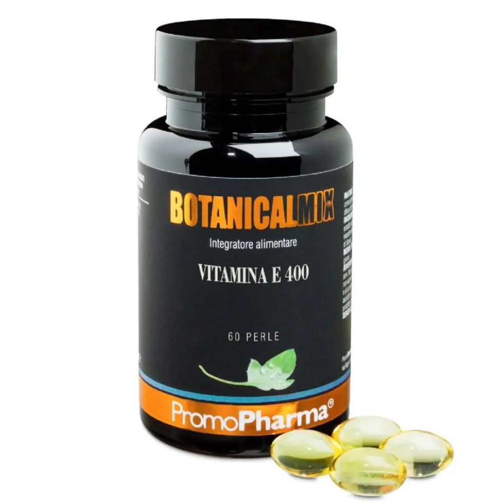 PromoPharma Botanical Mix Vitamina E400 - Integratore antiossidante per le cellule, 60 perle