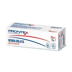 Prontex Benda orlata - Benda di garza idrofila per le medicazioni, 1 benda da 10 cm x 5 m