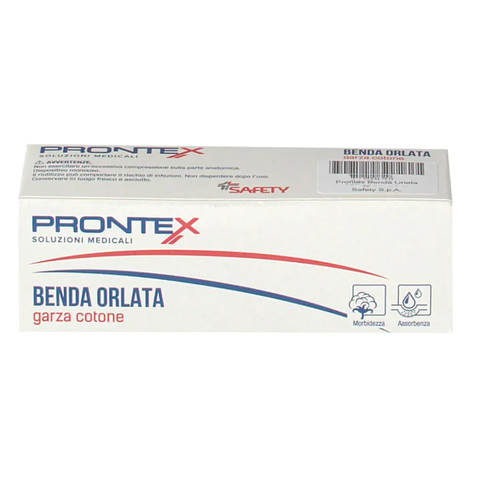 Prontex Benda Orlata di Garza Idrofila Misura 7cm x 5m, 1 Pezzo