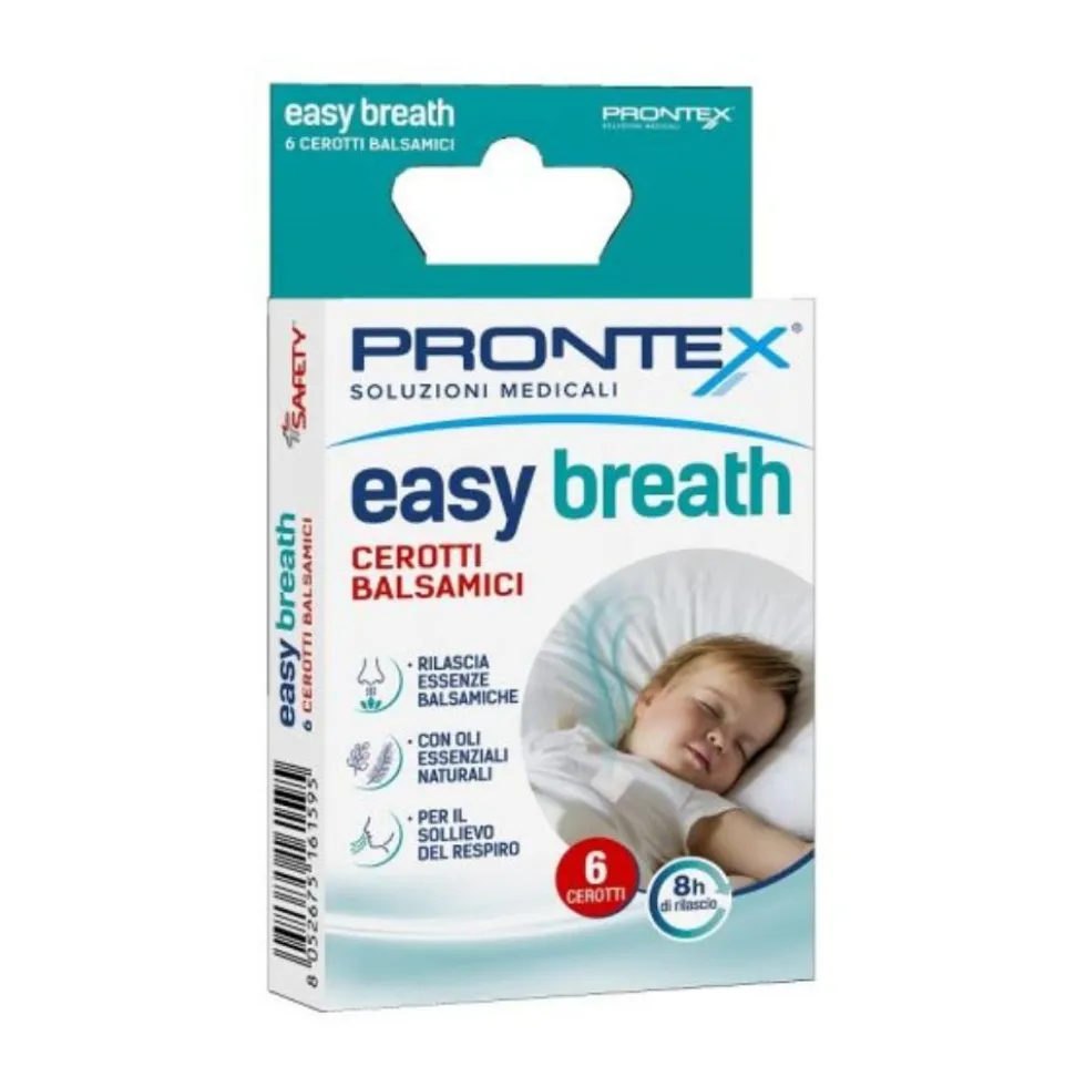 Prontex Easy Breath Cerotti Balsamici da Applicare sugli Abiti, 6 Pezzi