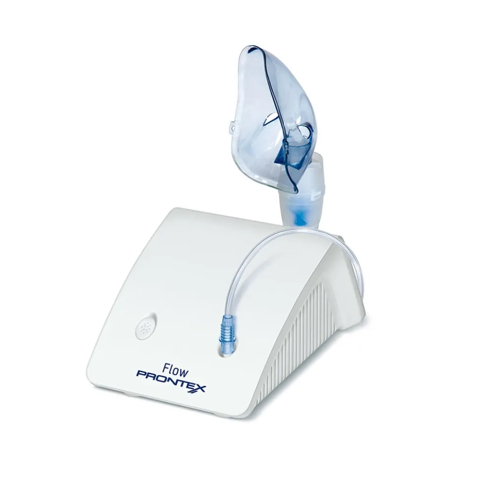 Prontex Flow - Aerosol con compressore a pistone per le vie respiratorie, 1 kit con accessori