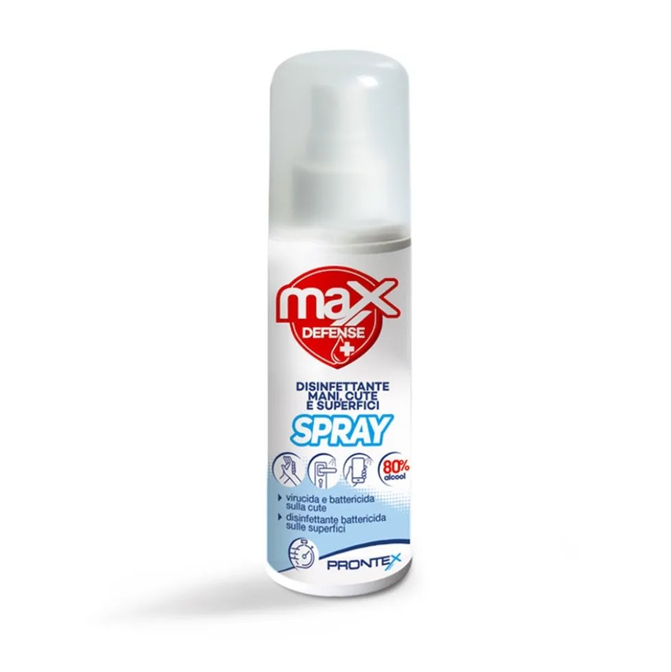 Prontex Max Defense - Spray disinfettante per le mani, la cute e le superfici, 100 ml