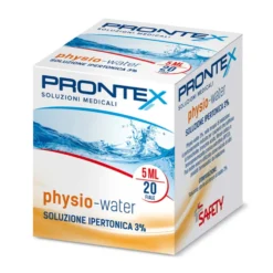 Prontex Physio-Water 3% - Soluzione ipertonica per le vie respiratorie, 20 fiale da 5 ml