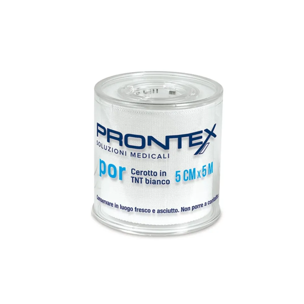 Prontex Por - Cerotto in TNT Bianco 5cm x 5m, 1 pezzo
