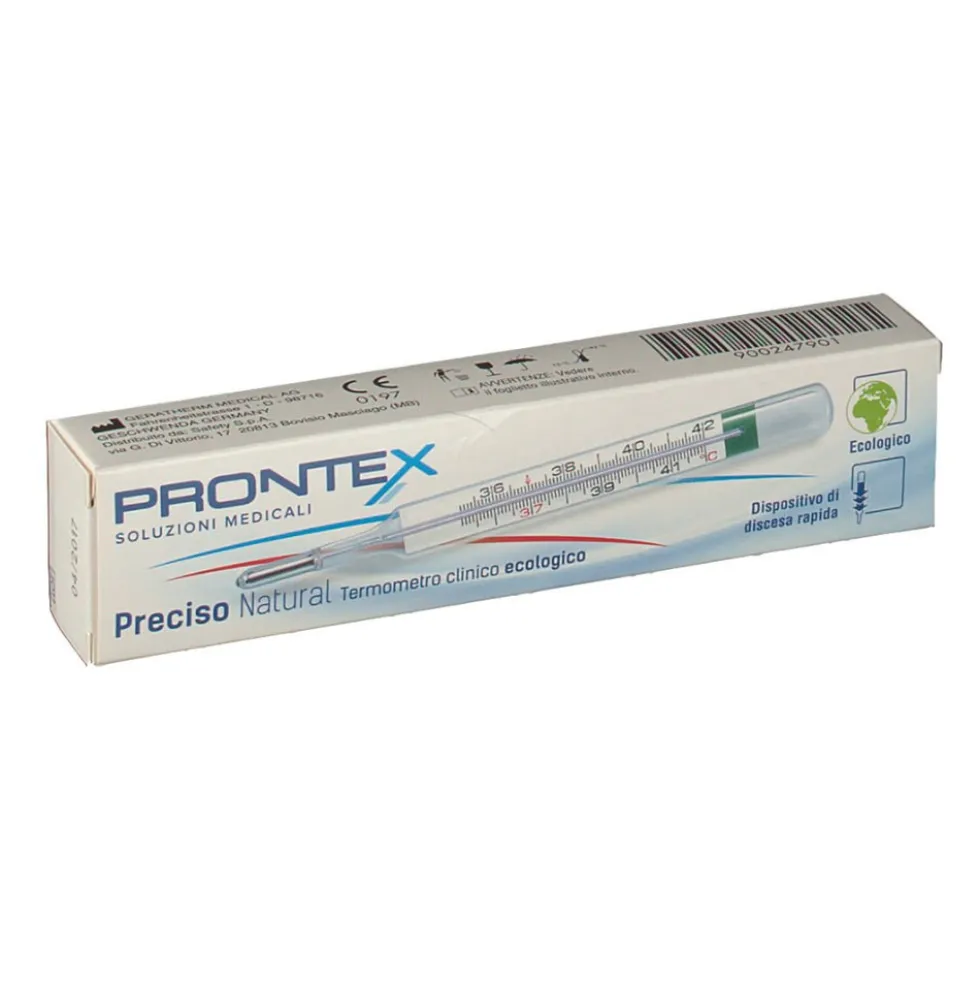Prontex Preciso Natural - Termometro clinico senza mercurio per misurare la febbre, 1 pezzo