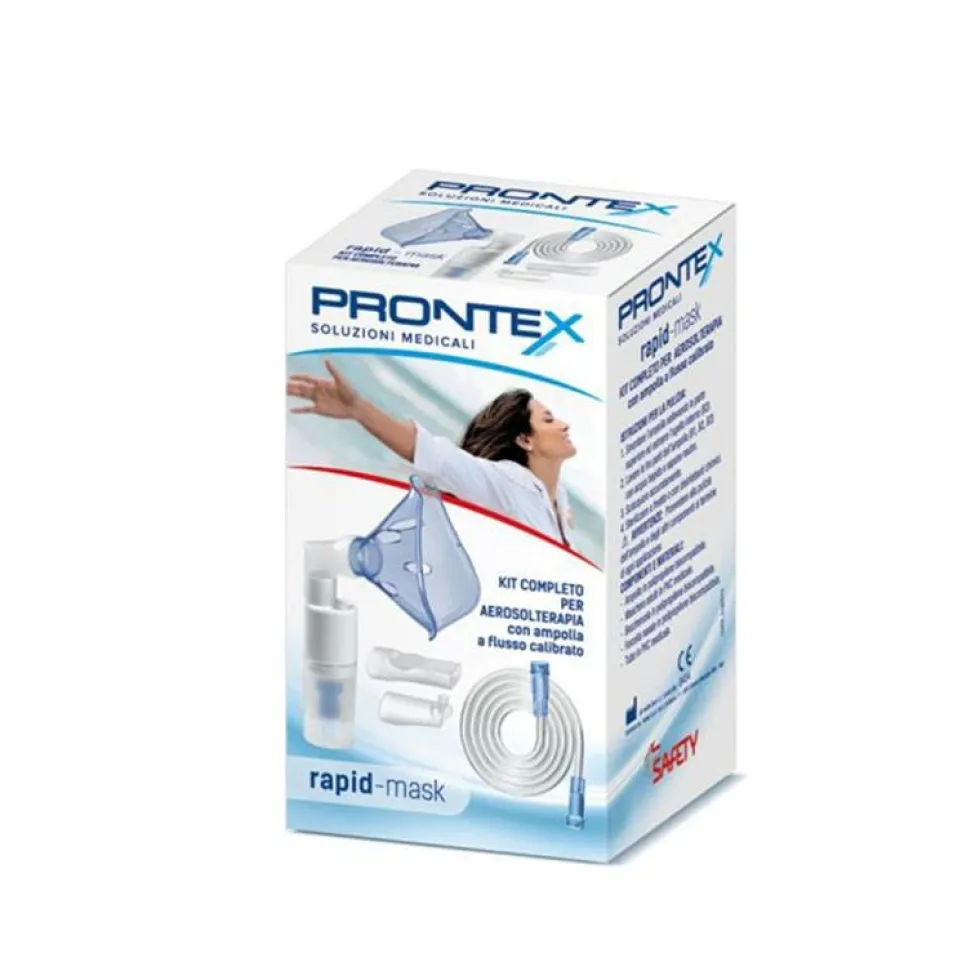 Prontex Rapid Mask - Kit universale per l'aerosol pneumatico e le terapie respiratorie, 1 kit