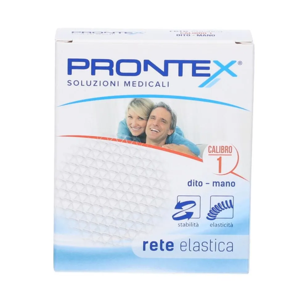 Prontex Rete Elastica Bianca per Fissaggio Medicazione Calibro 1 Mano/Dito, 1 Pezzo