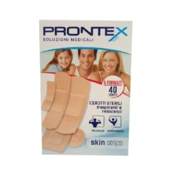 Prontex Skin Strips - Cerotti sterili traspiranti per la protezione delle ferite, 40 pezzi