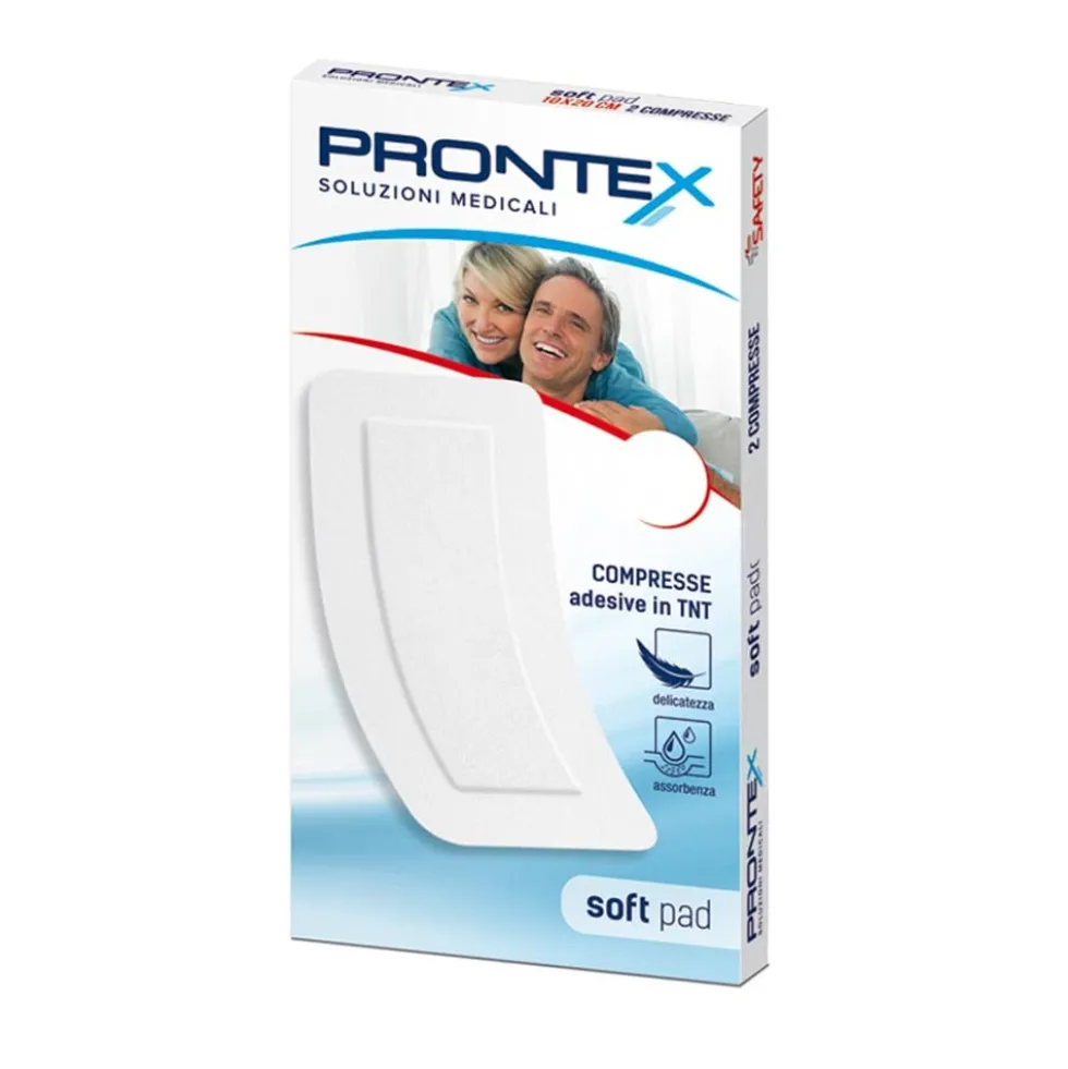 Prontex Soft Pad - Medicazione Sterile Autoadesiva 10x30cm, 2 Medicazioni