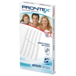 Prontex Strisce per suture 3x75 mm - Cerotti sterili per la chiusura delle ferite, 10 strisce