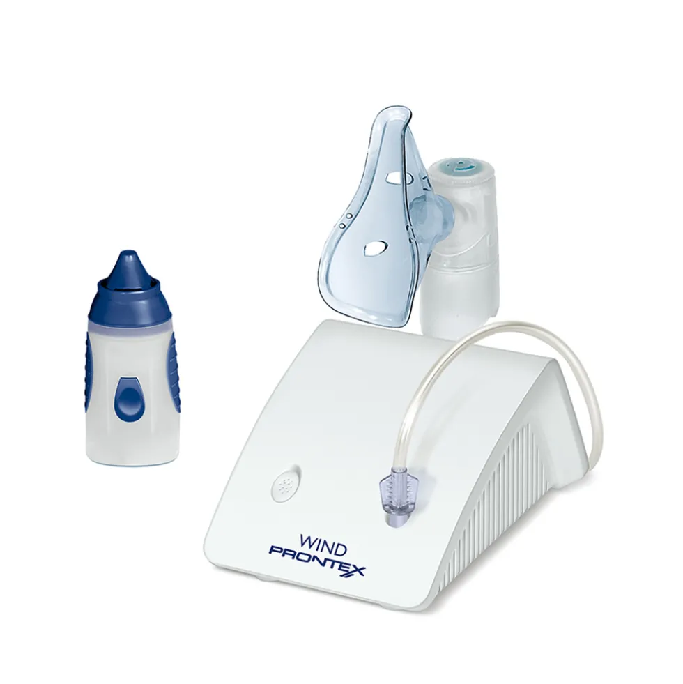 Prontex Wind - Apparecchio per aerosol con doccia nasale per le vie respiratorie, 1 pezzo