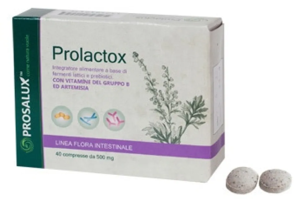 Prosalux Prolactox - Prosalux integratore alimentare per la flora intestinale, 40 compresse