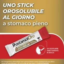 Prostamol Oro Integratore alimentare per la prostata e le vie urinarie, 20 stick orosolubili