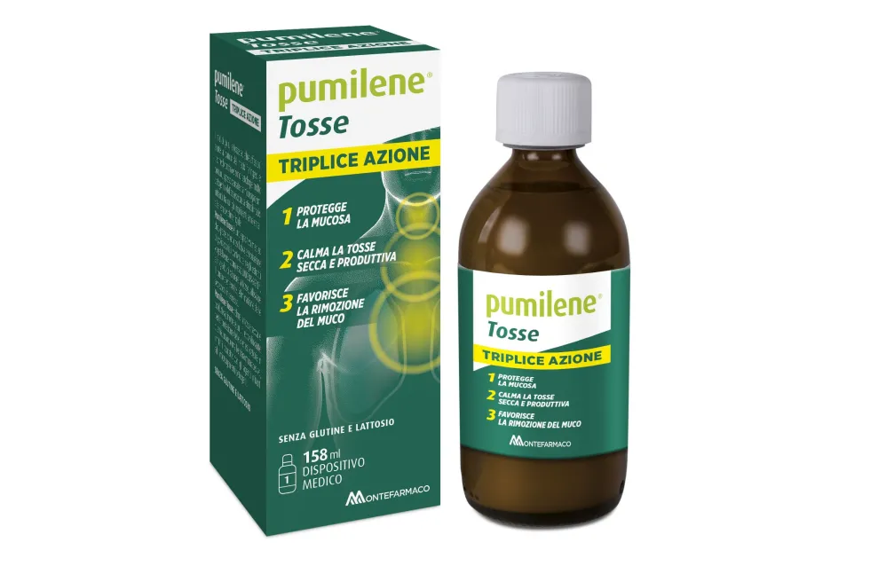 Pumilene Tosse Sciroppo Triplice Azione Dispositivo Medico, 158ml
