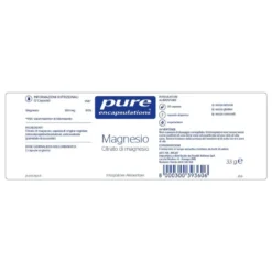 Pure Encapsulations Magnesio Citrato Integratore contro la Stanchezza, 30 Capsule