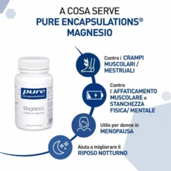 Pure Encapsulations Magnesio Citrato Integratore contro la Stanchezza, 30 Capsule