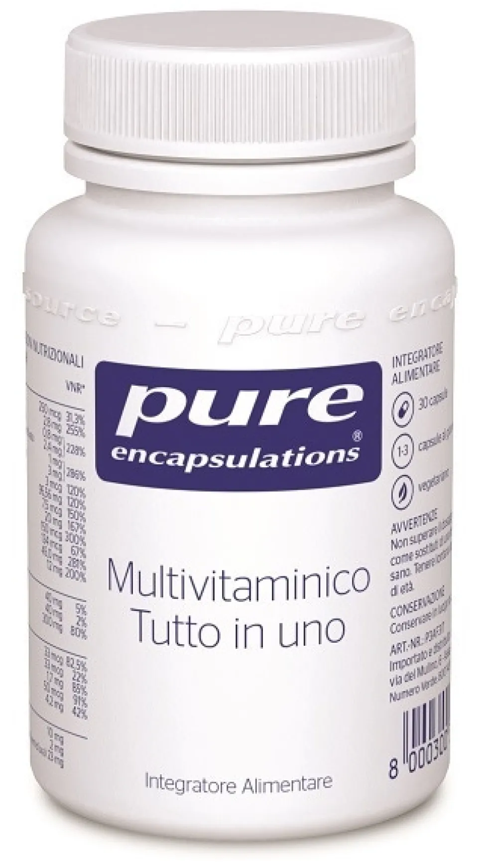 Pure Encapsulations Multivitaminico Tutto in Uno Integratore, 30 capsule