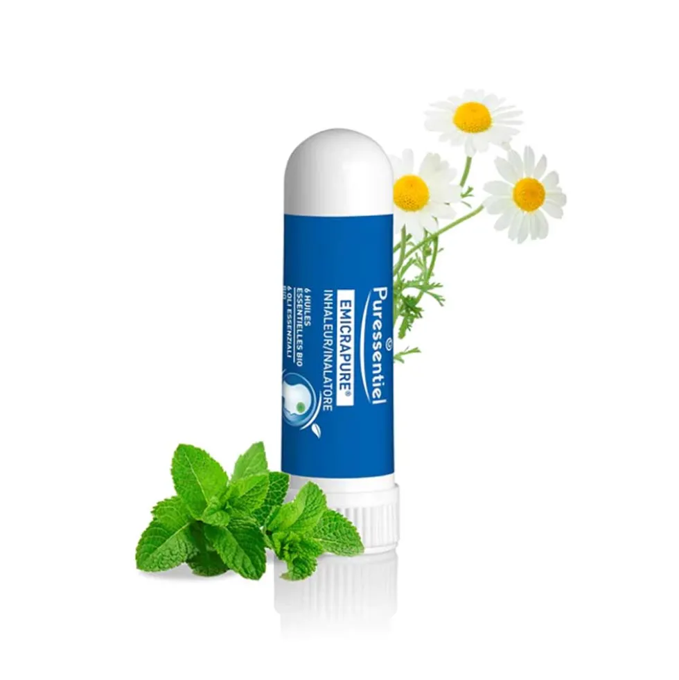 Puressentiel Emicrapure - Inalatore nasale per il mal di testa e la testa pesante, 1 ml