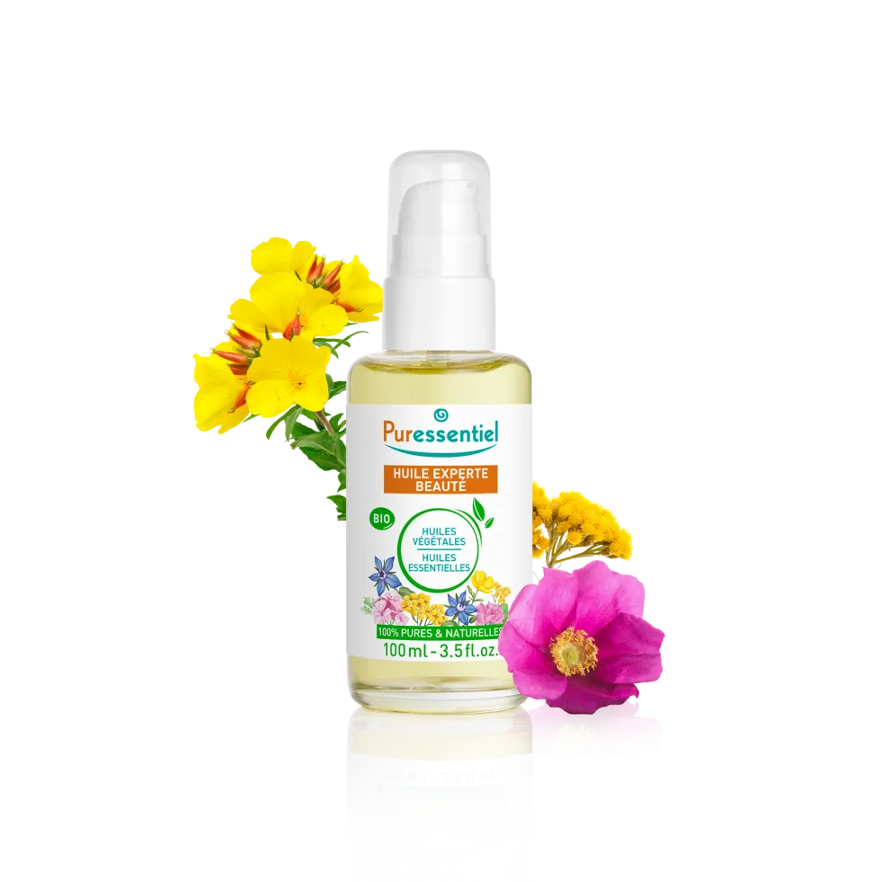 Puressentiel Olio Bellezza - Olio cosmetico per l'idratazione e il nutrimento del corpo, 100 ml