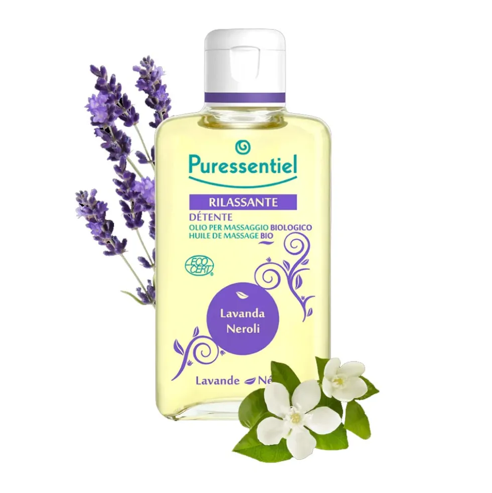 Puressentiel Olio da massaggio rilassante - Olio per il corpo per le tensioni e il sonno, 100 ml