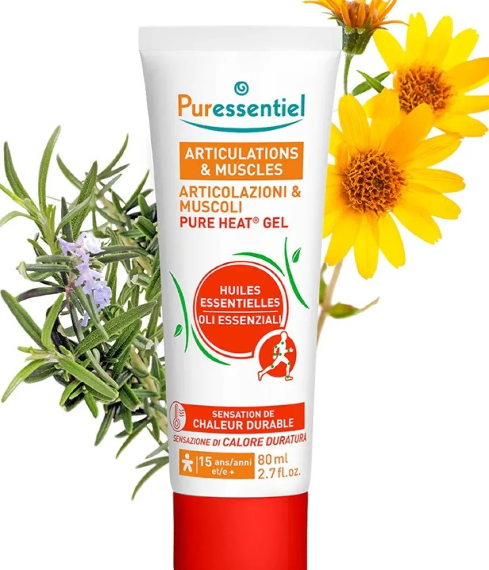 Puressentiel Pure Heat Gel - Gel riscaldante per muscoli e articolazioni, 80 ml