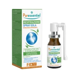Puressentiel Respirazione - Spray gola lenitivo per il benessere delle vie respiratorie, 15 ml