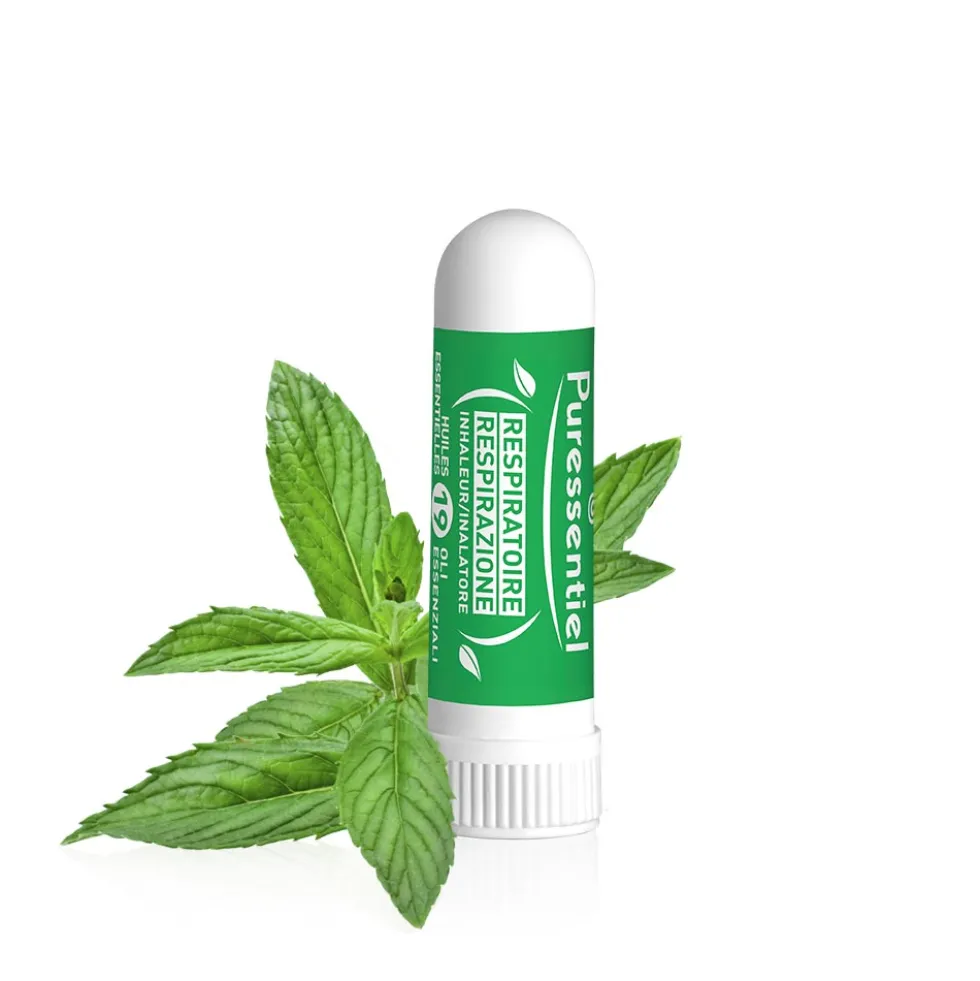 Puressentiel Resp Ok - Inalatore nasale con 19 oli essenziali per favorire la respirazione, 1 ml