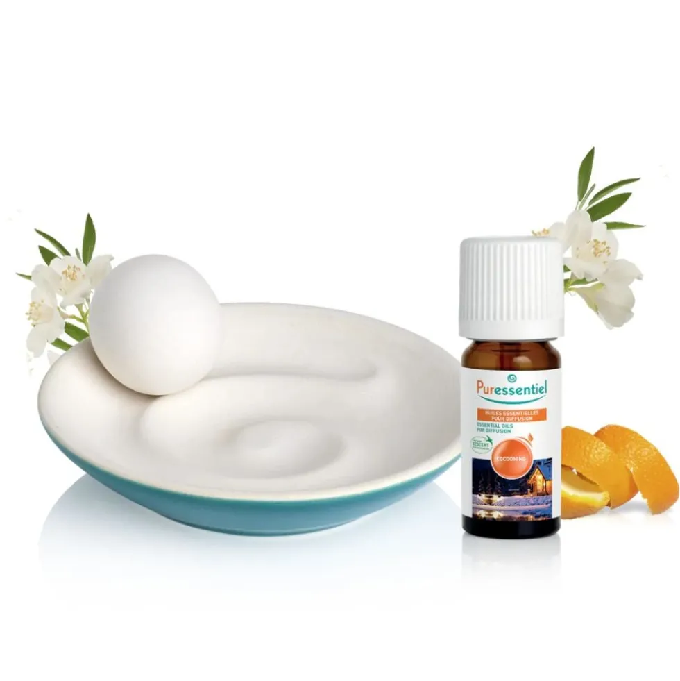 Puressentiel Spirulo e Cocooning - Set regalo per l'aromaterapia, diffusore e miscela da 10 ml