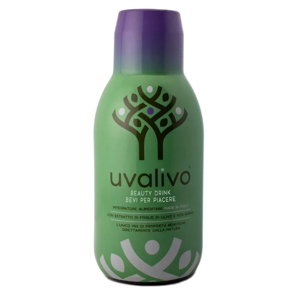 Qualifarma Uvalivo Beauty Drink - Integratore antiossidante per la pelle e il microcircolo, 500 ml