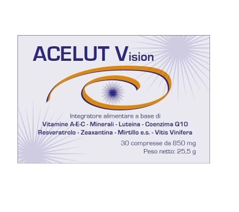 Quality Farmac Acelut Vision - Integratore Acelut Vision per la capacità visiva, 30 compresse