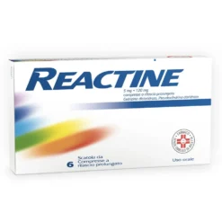 Reactine Compresse - Antistaminico per la rinite allergica e la congestione nasale, 6 compresse