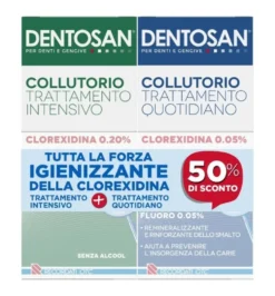 Recordati Dentosan Bipack - Collutorio antiplacca intensivo e quotidiano, 2 flaconi da 200 ml
