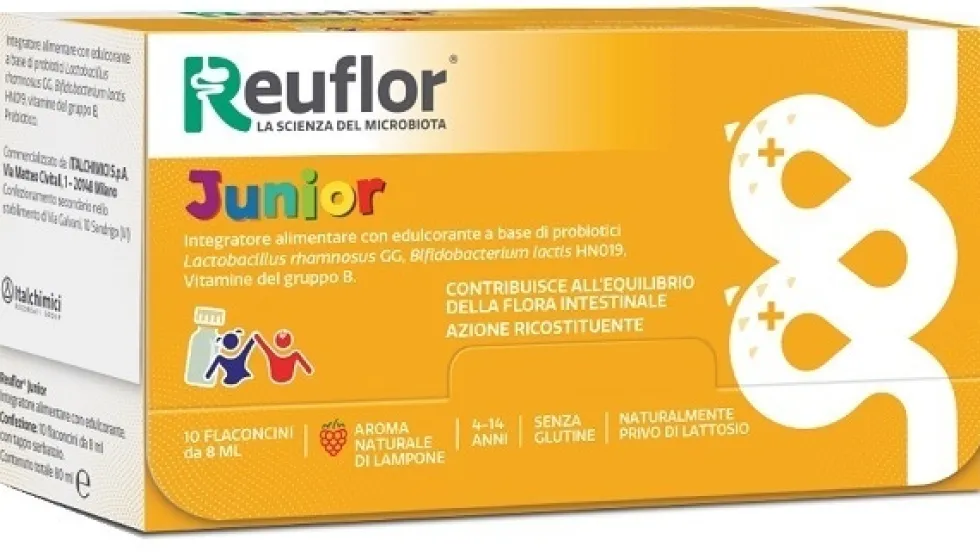 Recordati Reuflor Junior - Integratore per l'equilibrio della flora intestinale, 10 flaconcini