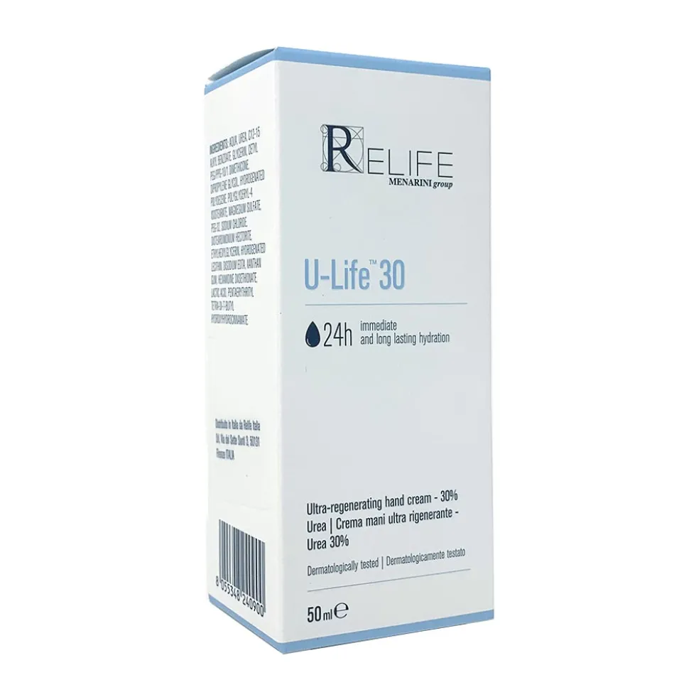 Relife U-Life - 30 Crema Mani Ultra-Rigenerante Urea 30%, 50ml