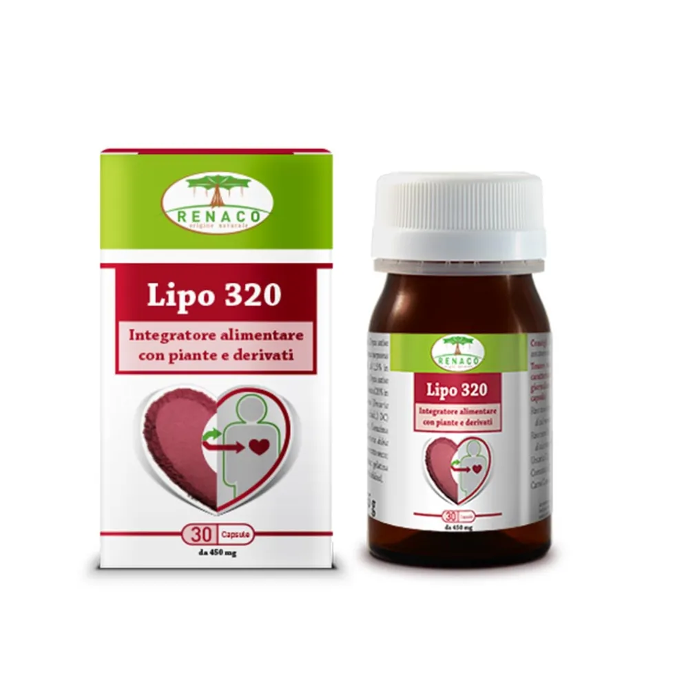 Renaco Lipo 320 Integratore Alimentare Colesterolo, 30 Capsule
