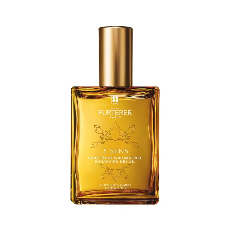 René Furterer 5 Sens - Olio secco sublimatore per nutrire il corpo e i capelli, 50 ml