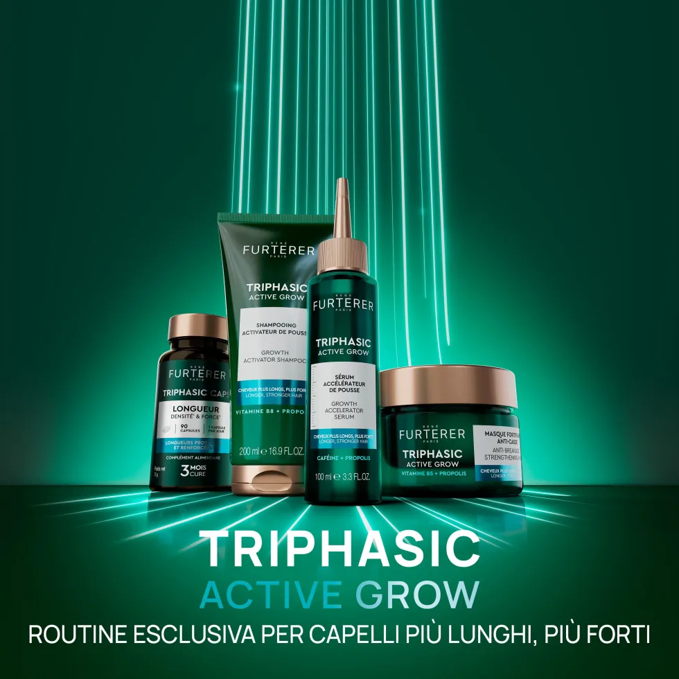 René Furterer Triphasic Active Grow - Shampoo attivatore per la crescita dei capelli, 200 ml