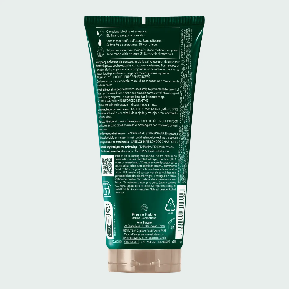 René Furterer Triphasic Active Grow - Shampoo attivatore per la crescita dei capelli, 200 ml