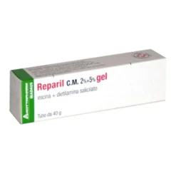 Reparil 2% + 5% Gel Escina + Dietilamina Salicilato Trattamento Piccoli Traumi, 40g