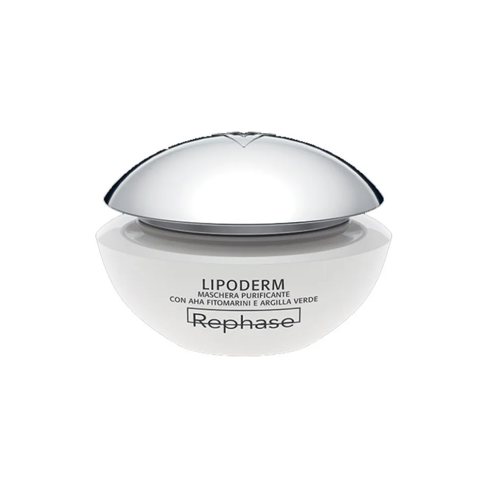 Rephase Lipoderm Maschera Purificante con AHA Fitomarini e Argilla Verde, 50ml
