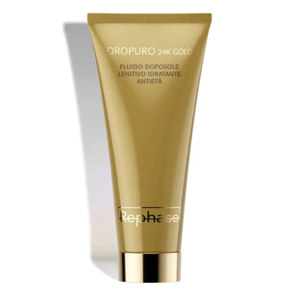 Rephase Oropuro 24K Gold Fluido Doposole Lenitivo Idratante Anti Età, 150ml