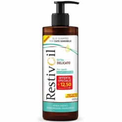 RestivOil Extra Delicato Olio-Shampoo per Cute Sensibile Capelli Delicati, 400ml