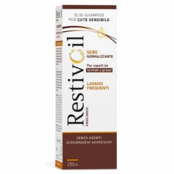 RestivOil Fisiologico Sebonormalizzante Olio-Shampoo per Capelli Grassi, 250ml